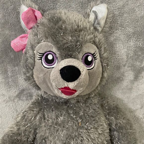 Build A Bear Violet BAB The Wolf 25th Birthday Exclusive +- 16" Great Wolf Lodge - Picture 2 of 13